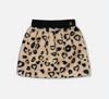 Printed Faux Fur Skirt Leopard