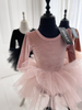 LE PETIT TOM ®  DOLLY UNIVERSE VELVET PLANET TUTU DRESS pink