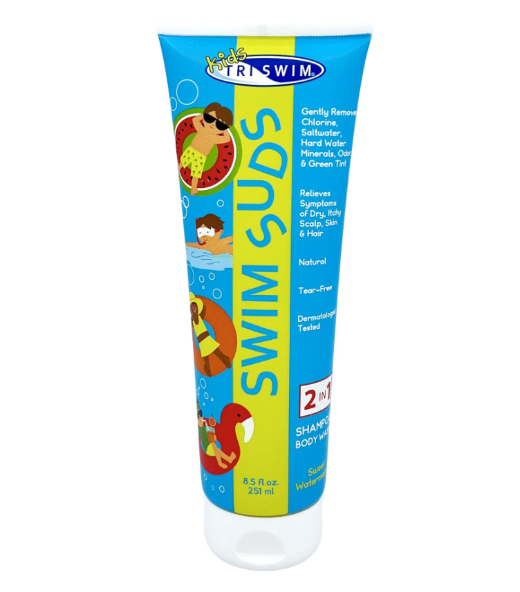 TRISWIM KIDS SWIM SUDS CHLORINE-OUT 2-IN-1 SHAMPOO/BODY WASH (251ML)