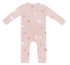 Kyte baby Zippered Romper in Blush Rabbit