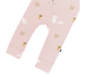 Kyte baby Zippered Romper in Blush Rabbit