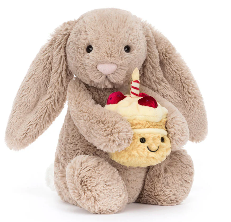 BASHFUL BEIGE BUNNY 'BIRTHDAY'