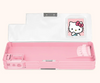 hello kitty and friends blue grid pencil case