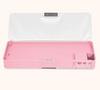hello kitty and friends blue grid pencil case