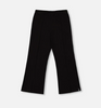 Ribbed Leggings Bootleg With Slit Black