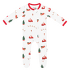 Zippered Footie in Santa Sleigh