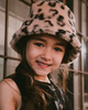 Printed Fake Fur Bucket Hat