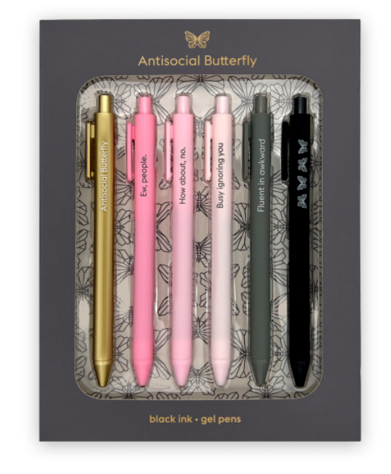 Antisocial Butterfly – Quotable Gel Pen Set
