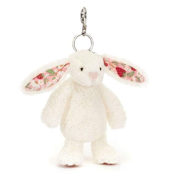 Blossom Cream Bunny 'Berry' Bag Charm