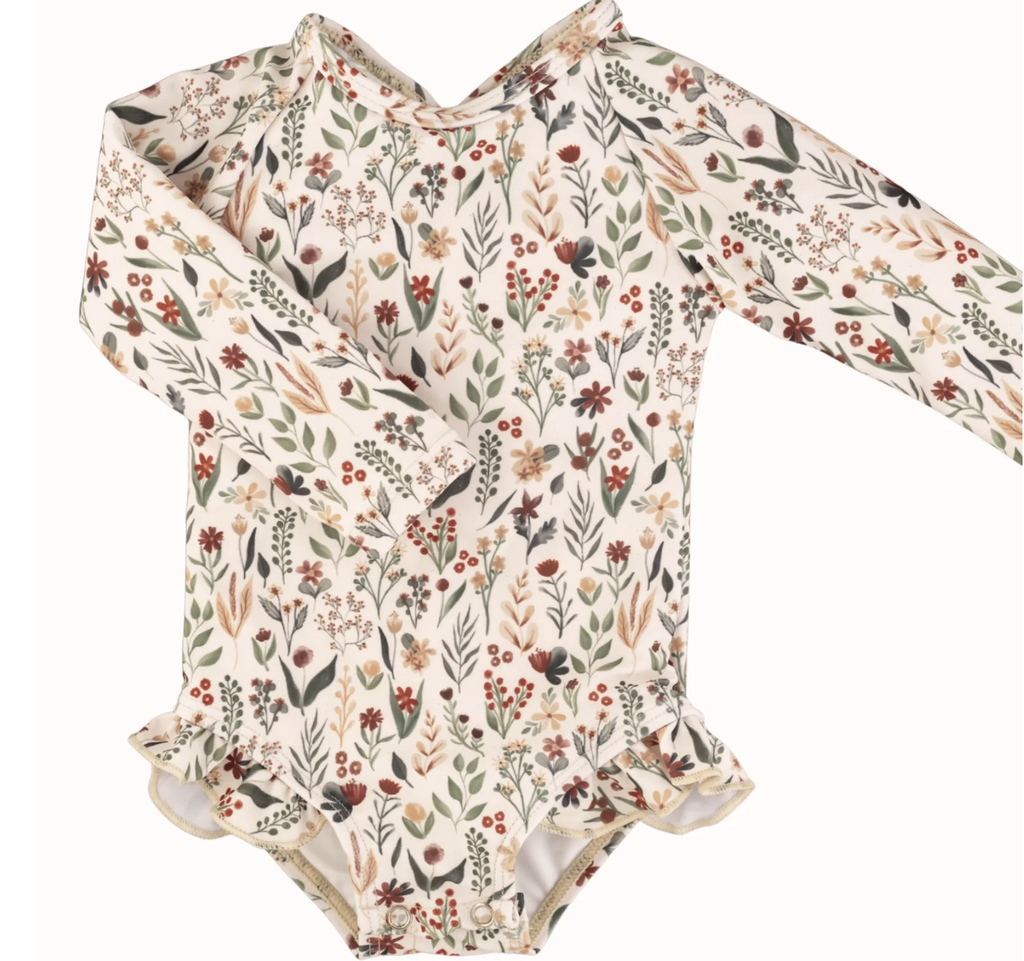 SS2026 The "Ivy" Ruffle Rashguard Suit - LittleLeafBaby