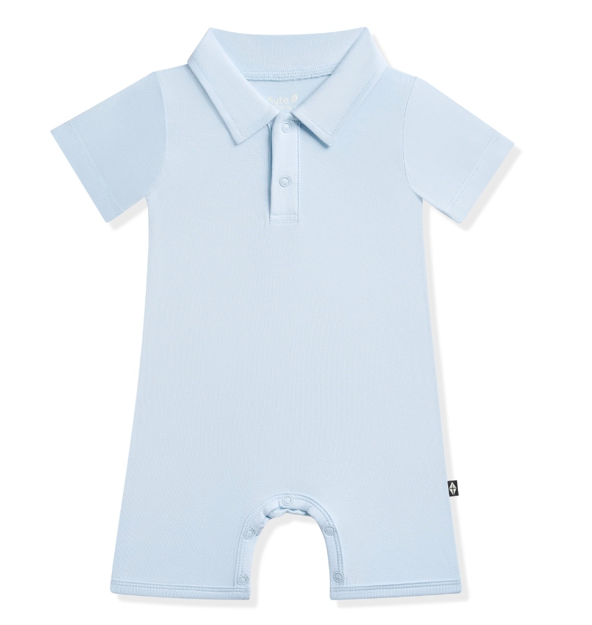 Kyte Polo Shortall in Breeze - LittleLeafBaby