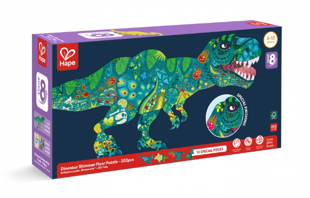 Dinosaur shimmer floor puzzle - LittleLeafBaby