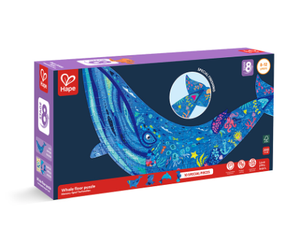 humpback whale shimmer floor puzzle - LittleLeafBaby