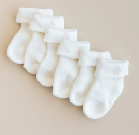 Kyte Baby 3-Pack Socks in Cloud - LittleLeafBaby
