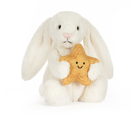 Cream Bunny with Star - LittleLeafBaby