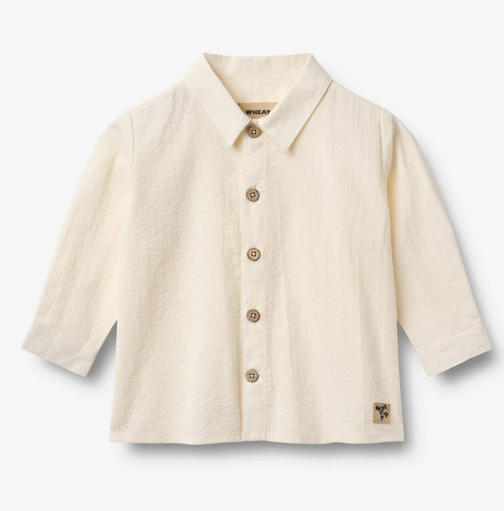 wheat shirt oscar baby ivory - LittleLeafBaby