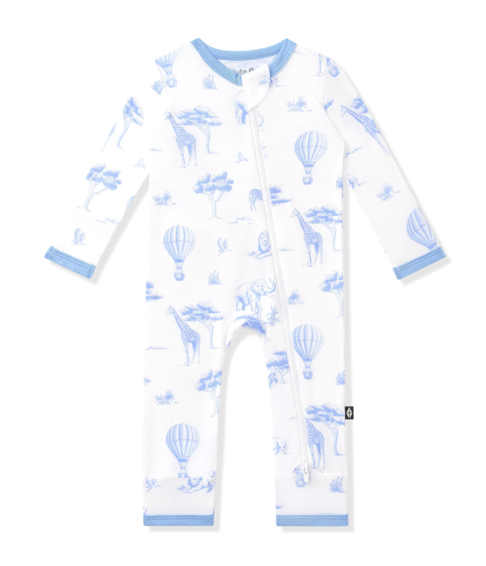 Zippered Romper in Toile Safari