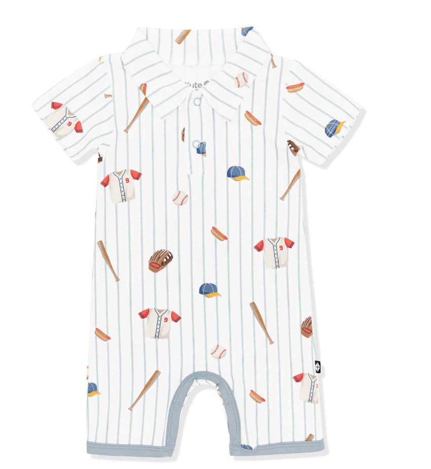 kyte Polo Shortall in Home Run - LittleLeafBaby