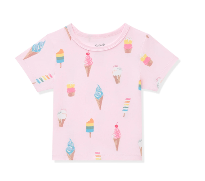 Toddler Basic Tee in Sakura Ice Cream