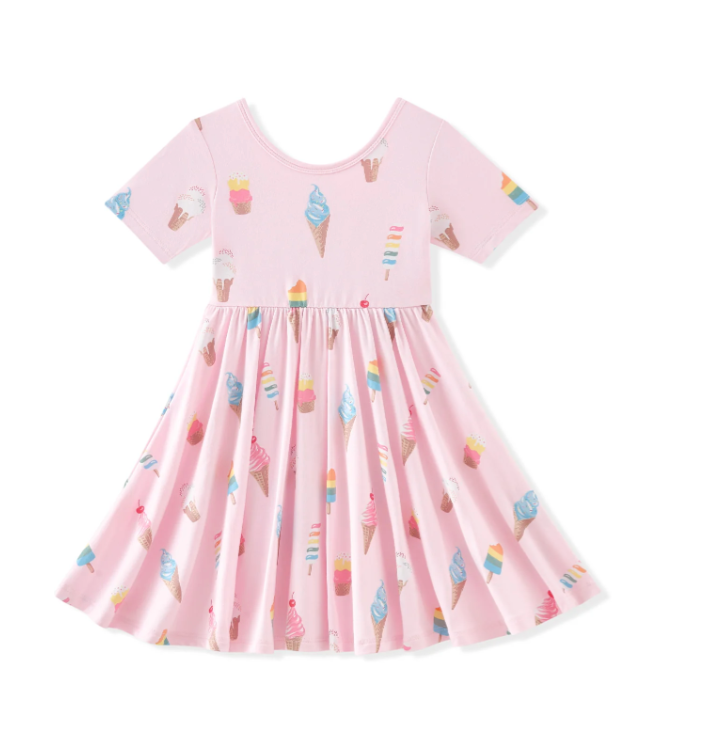 kyte babyTwirl Dress in Sakura Ice Cream