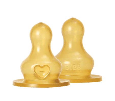 BIBS Baby Bottle Nipple Round Latex 2 pack