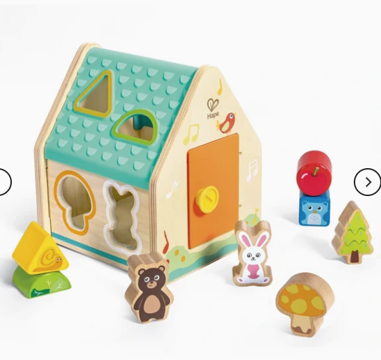Hape Wooden Critter Animal House Shape Sorter Toy - LittleLeafBaby