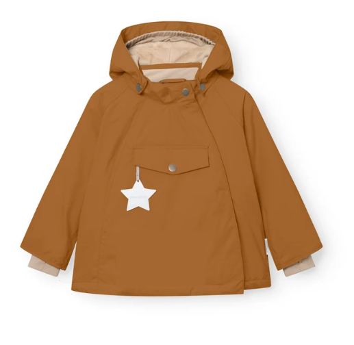 Mini A Ture-MATWANG fleece lined winter jacket. brown sugar - LittleLeafBaby