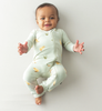 Kyte baby Zippered Romper in Aloe Chick