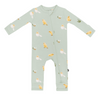 Kyte baby Zippered Romper in Aloe Chick