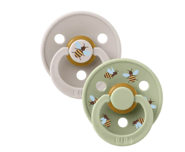 BIBS Pacifier Studio Colour 2 PACK Bumblebee Latex - Mushroom Mix
