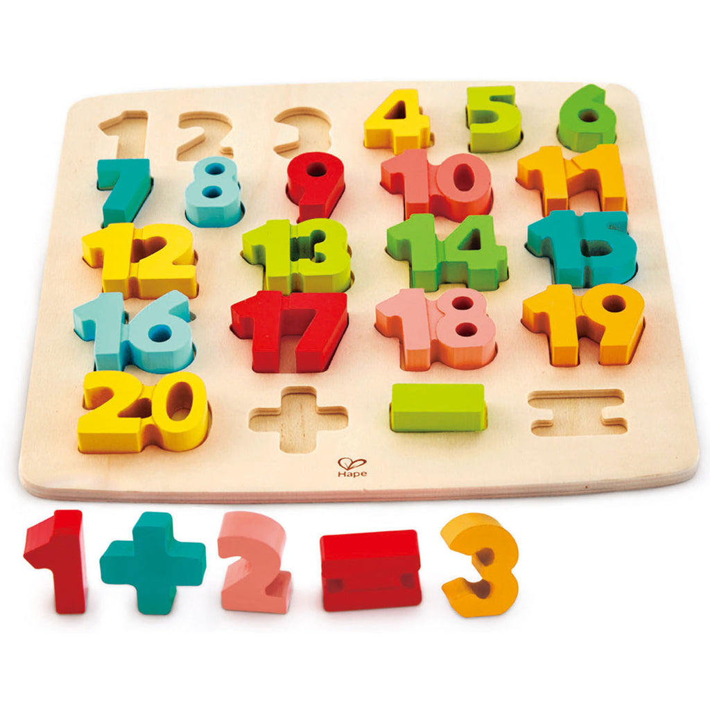CHUNKY NUMBER MATH PUZZLE - LittleLeafBaby