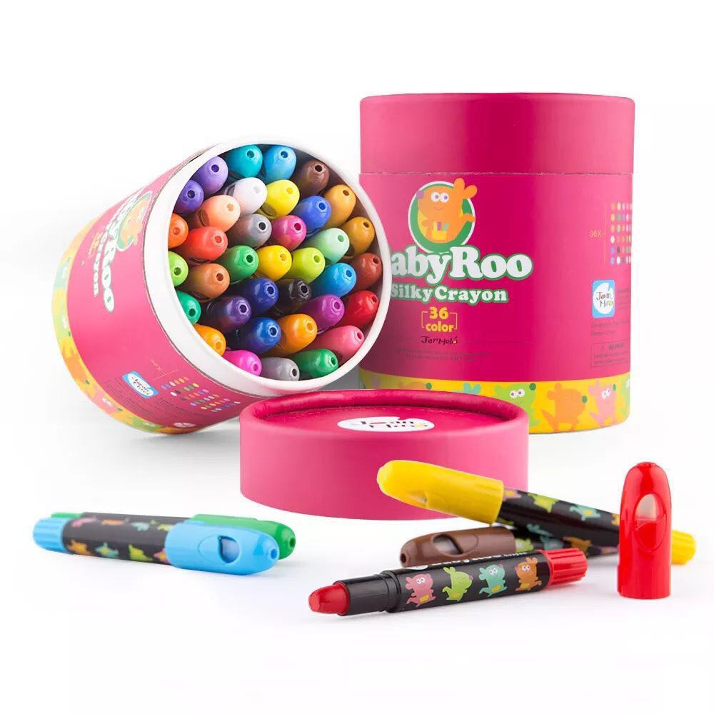 Jar Melo Washable Silky Smooth 36 colors Non-Toxic Crayons - LittleLeafBaby