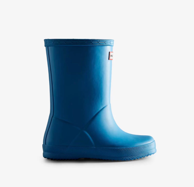 Hunter Original Kids First Classic Rain Boots pool house blue
