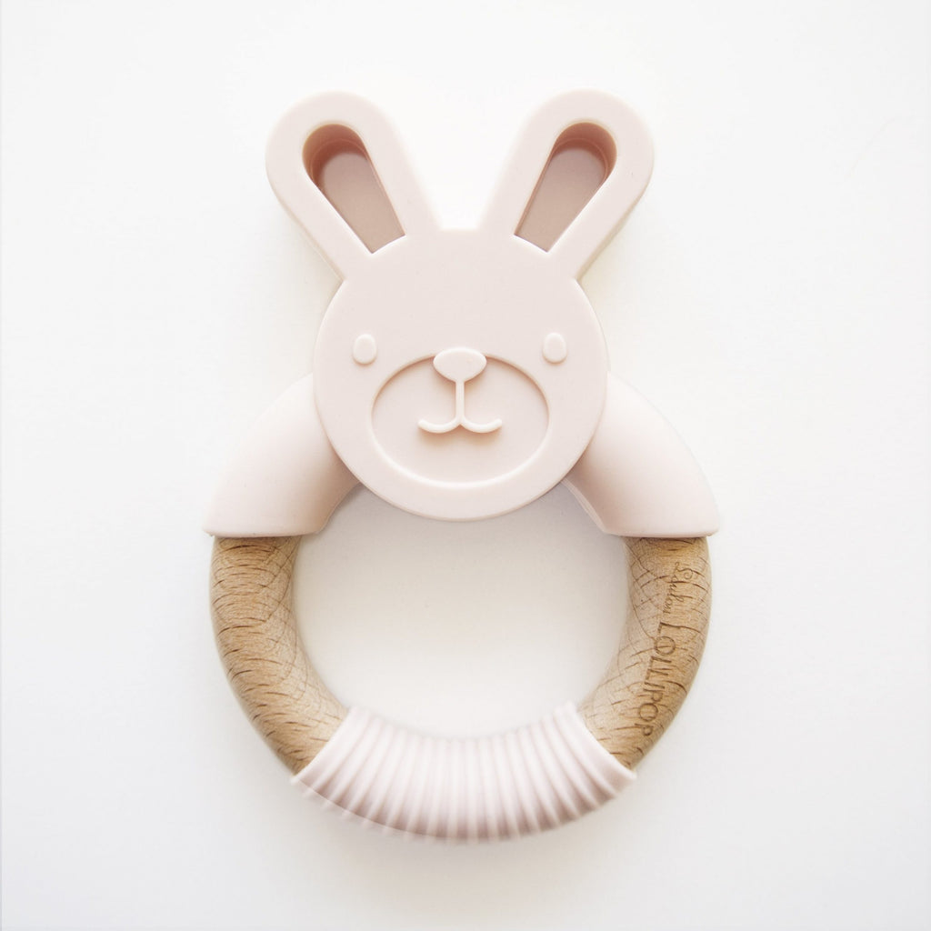 Bunny Silicone And Wood Teether