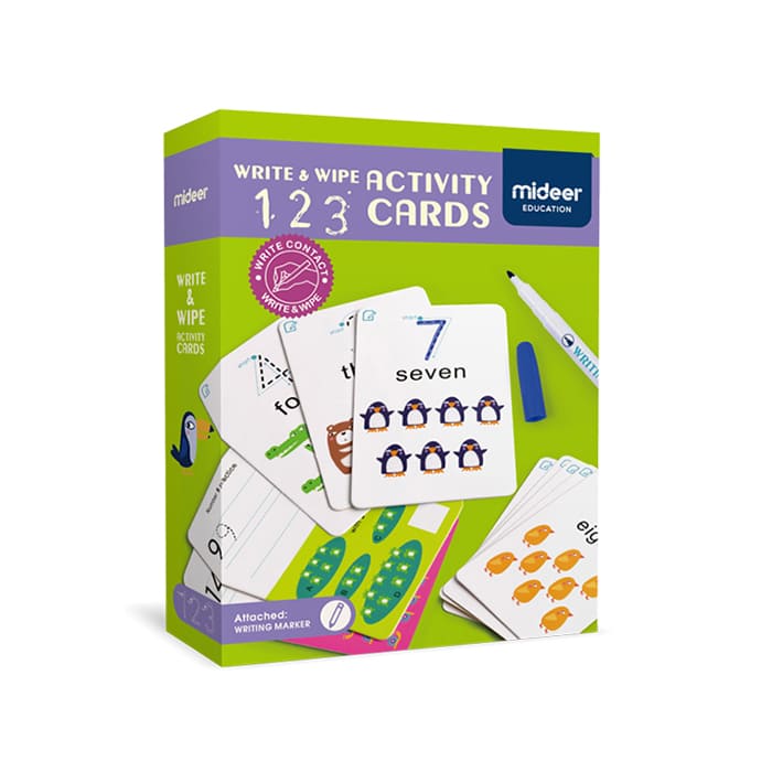 Mideer wipe and write activity 123 cards