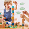 Let Us Build A City – Kids Wooden Building Blocks Game – 79 Pieces