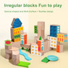 Let Us Build A City – Kids Wooden Building Blocks Game – 79 Pieces