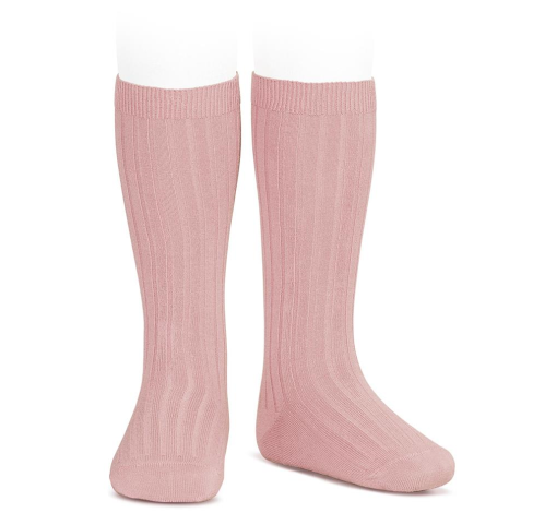 CONDOR – Ribbed Knee High Socks – 526 Rosa Palo