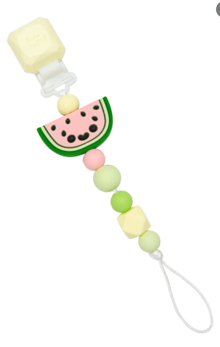 loulou lollipop pacifier clip watermelon