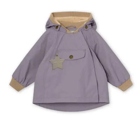 MINI A TURE Wai fleece lined spring jacket. GRS minimal lilac