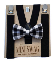 bow tie and suspenders - LittleLeafBaby